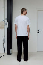 short sleeve t-shirt logo white