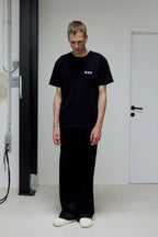 shorts sleeve t-shirt logo black